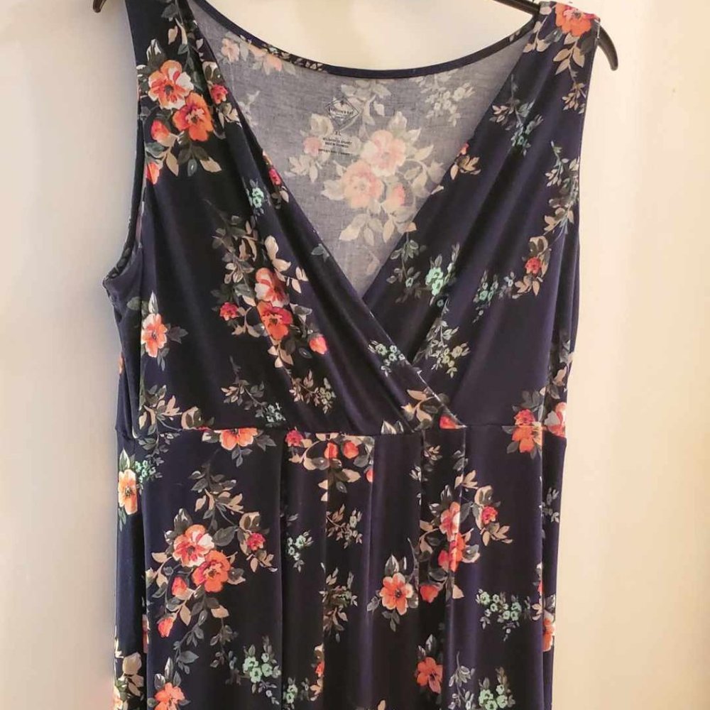 St. John's Bay Sleeveless Floral A-Line Dress